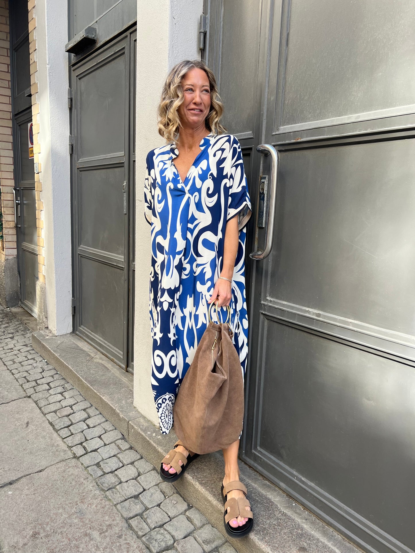 Kaftan dress sporty blue