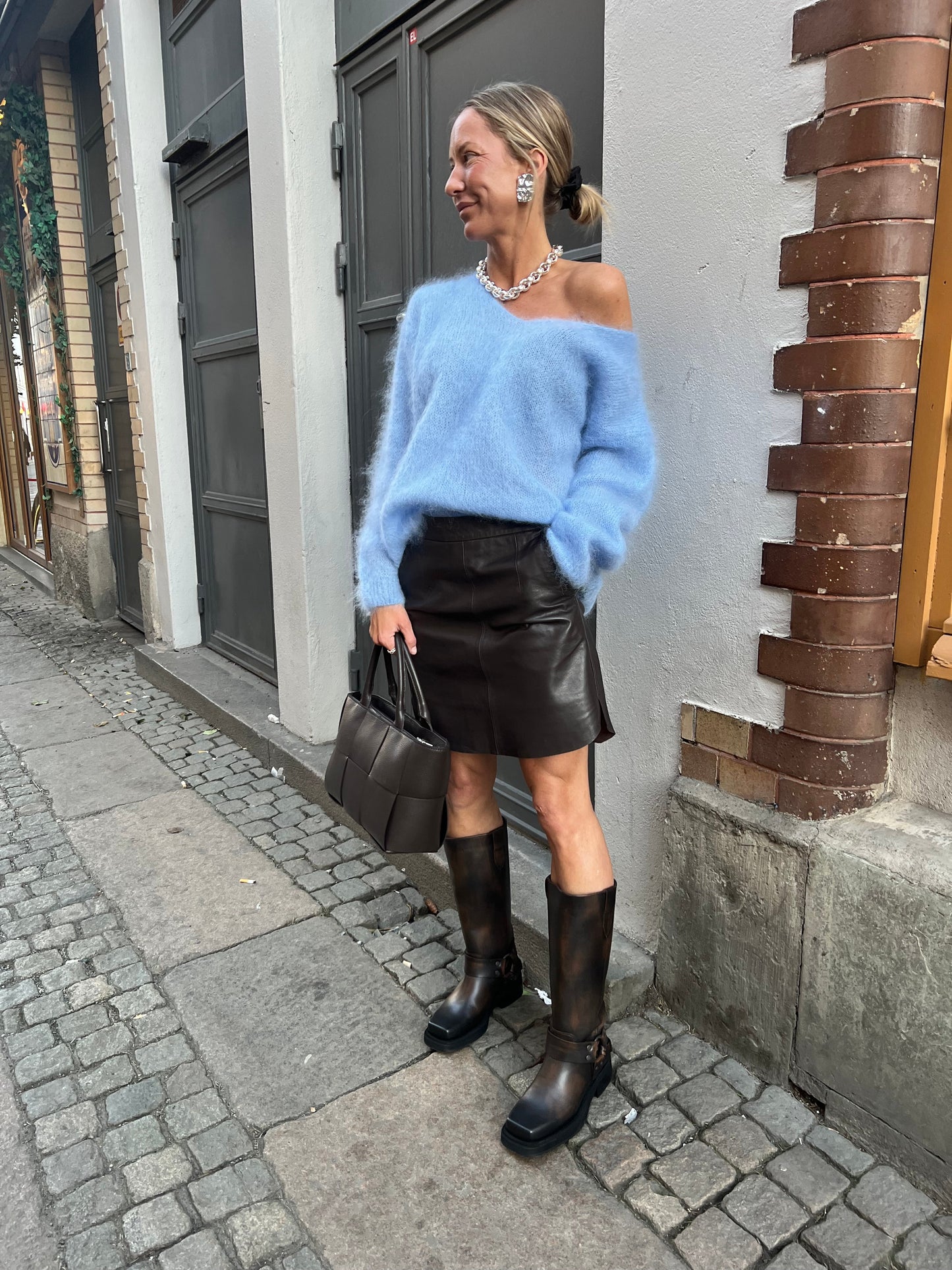 Ivy -kylie leather mini skirt