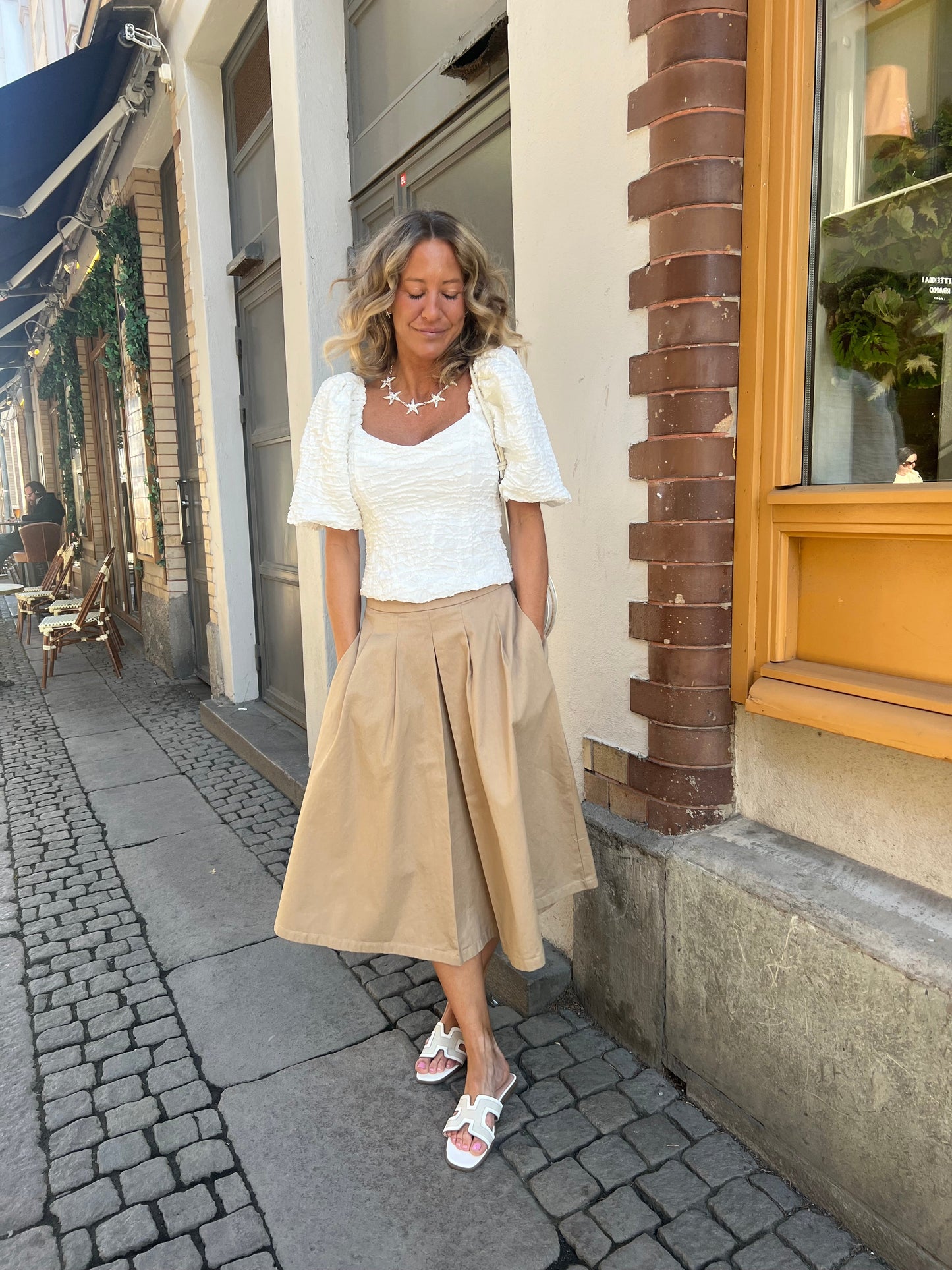 MORISETTE SOLAR SKIRT IN beige