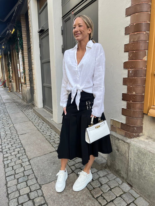 ANNA SKIRT PLISSE svart - YE1SK211