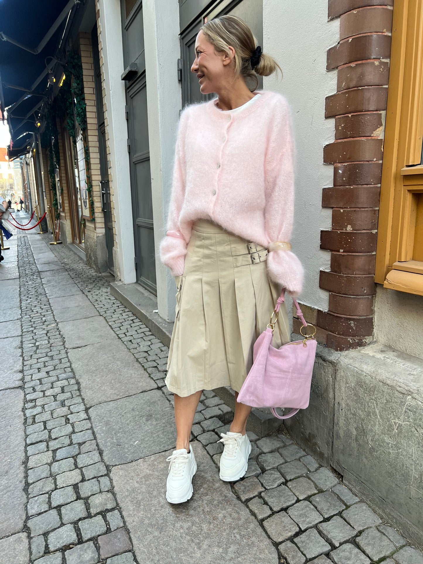 ANNA SKIRT PLISSE beige - YE1SK211