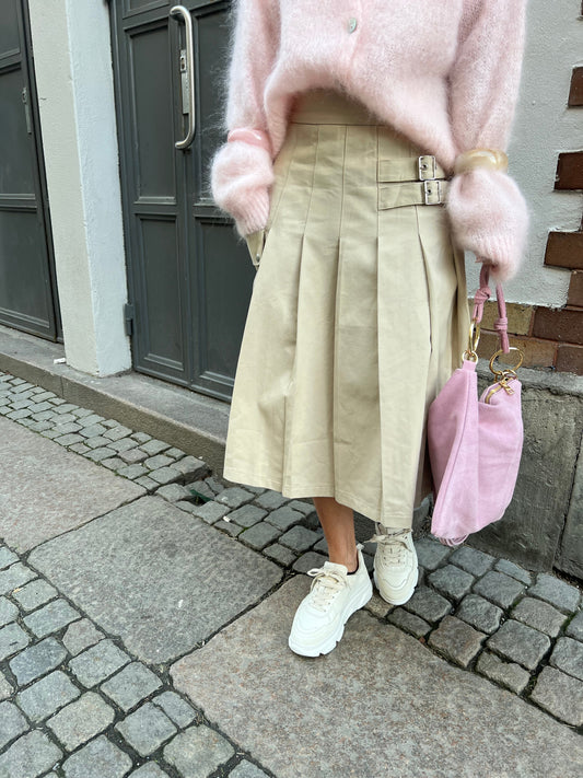 ANNA SKIRT PLISSE beige - YE1SK211