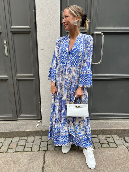 Hanna Dress Blue lev 7 dagar