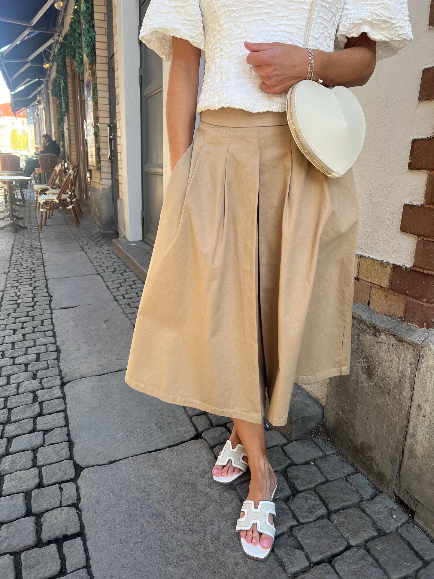 MORISETTE SOLAR SKIRT IN beige